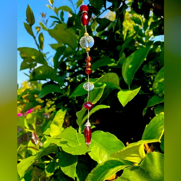 Red crystal sun catcher - Picture 8 of 11